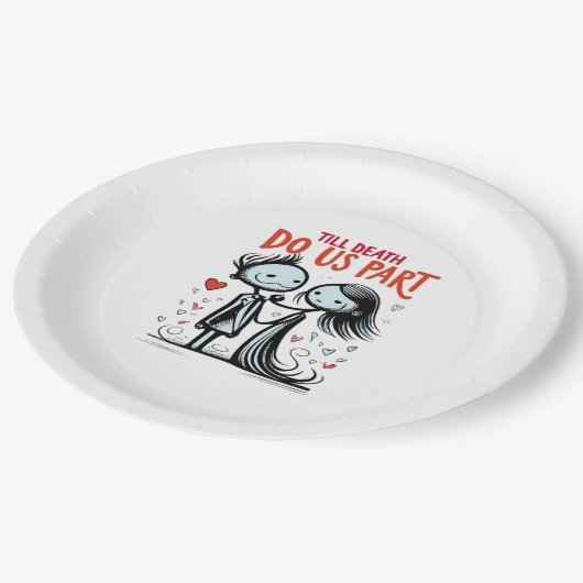 Bis zum Tod machen wir Teil - klassisch Pappteller (Schrägansicht)