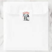 Bis zum Tod machen wir Teil - klassisch Quadratischer Aufkleber (Tasche)