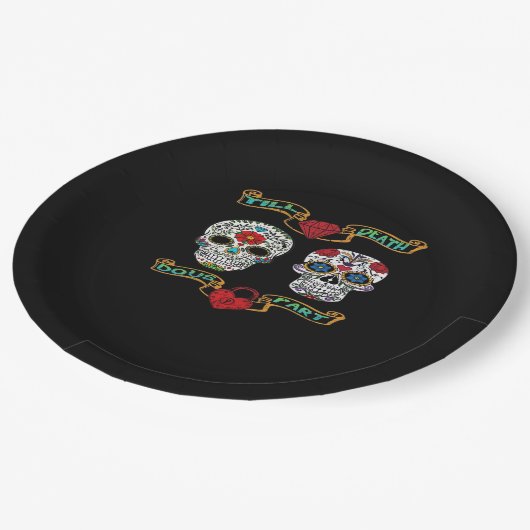 Bis zum Tod machen wir Teil - klassische Jagd Pappteller (Schrägansicht)