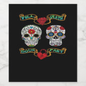 Bis zum Tod machen wir Teil - klassische Jagd Weinetikett (Einzelnes Label)