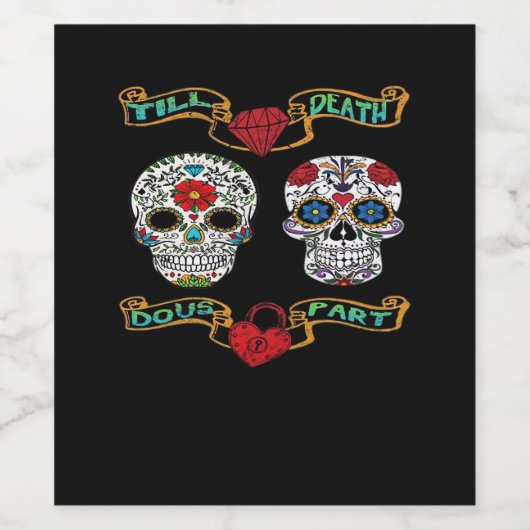 Bis zum Tod machen wir Teil - klassische Jagd Weinetikett (Einzelnes Label)