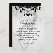 Bis zum Tod machen wir Teil Marmorhochzeit Einladu Einladung (Vorne/Hinten)