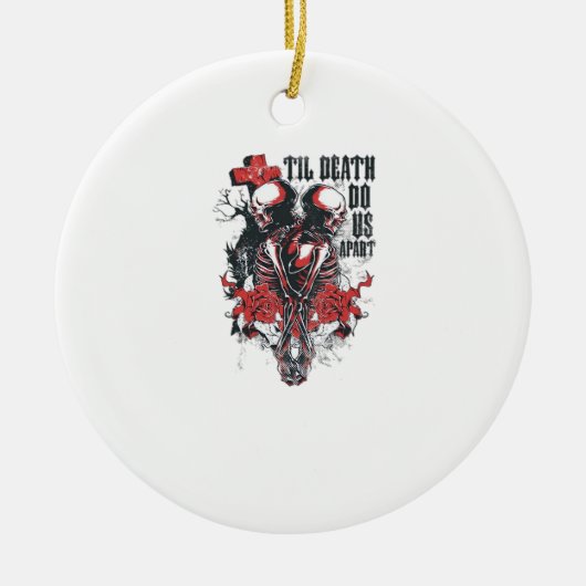 Bis zum Tod machen wir Teil - Minimalistisches Ske Keramik Ornament (Vorne)