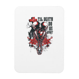 Bis zum Tod machen wir Teil - Minimalistisches Ske Magnet