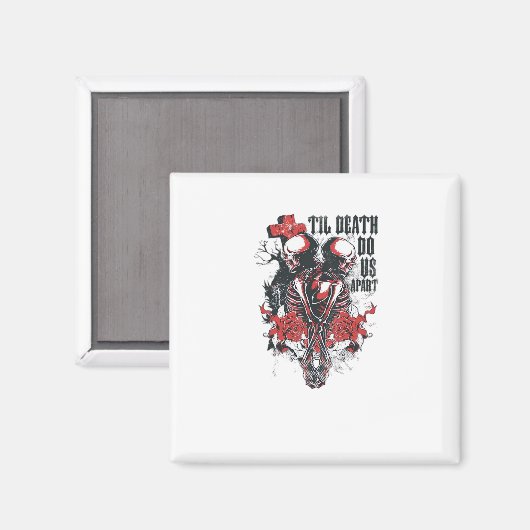 Bis zum Tod machen wir Teil - Minimalistisches Ske Magnet (Vorderseite/Rückseite)