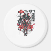 Bis zum Tod machen wir Teil - Minimalistisches Ske Magnet (Vorne)