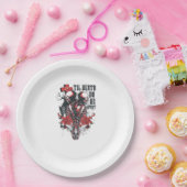 Bis zum Tod machen wir Teil - Minimalistisches Ske Pappteller (Party)