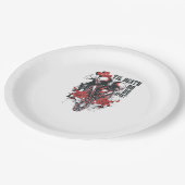 Bis zum Tod machen wir Teil - Minimalistisches Ske Pappteller (Schrägansicht)