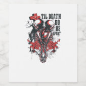 Bis zum Tod machen wir Teil - Minimalistisches Ske Weinetikett (Einzelnes Label)