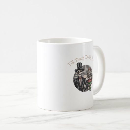 Bis zum Tod machen wir Teil - Neugeborener Schädel Kaffeetasse (VorderseiteRechts)