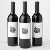 Bis zum Tod machen wir Teil - Neugeborener Schädel Weinetikett (Flaschen)