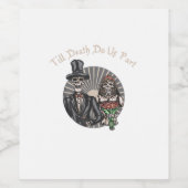 Bis zum Tod machen wir Teil - Neugeborener Schädel Weinetikett (Einzelnes Label)