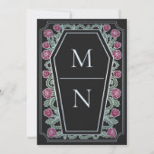 Bis zum Tod machen wir Teil Rose Black Gothic Hoch Einladung (Rückseite)