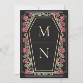 Bis zum Tod machen wir Teil Rose Black Gothic Hoch Einladung (Rückseite)