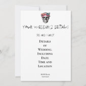 Bis zum Tod machen wir Teil Schädel Hibiskus Schme Einladung (Rückseite)