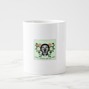 Bis zum Tod machen wir Teil, Schädel mit Blume kla Jumbo-Tasse