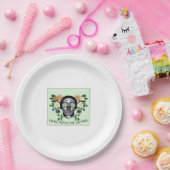 Bis zum Tod machen wir Teil, Schädel mit Blume kla Pappteller (Party)