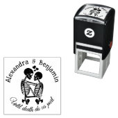 Bis zum Tod machen wir Teil Skeleton Couple Embrac Permastempel (Beispiel)