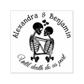 Bis zum Tod machen wir Teil Skeleton Couple Embrac Permastempel (Design)