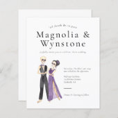 'bis zum Tod machen wir Teil Skeleton Hochzeit Ein (Vorne/Hinten)