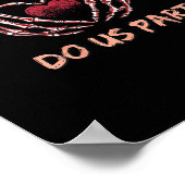 Bis zum Tod machen wir Teil Skelett Herz Hände Val Poster (Ecke)