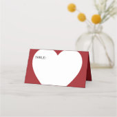 Bis zum Tod machen wir Teil Skelett Hochzeit Red Platzkarte (Vorderseite)