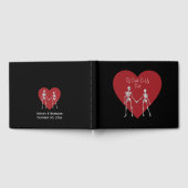 Bis zum Tod machen wir Teil Skelett Hochzeit Schwa Gästebuch (Voll)