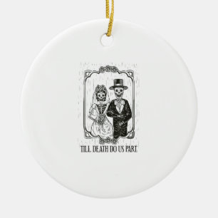Bis zum Tod machen wir Teil Skelett Hochzeitscoupe Keramik Ornament