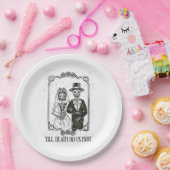 Bis zum Tod machen wir Teil Skelett Hochzeitscoupe Pappteller (Party)