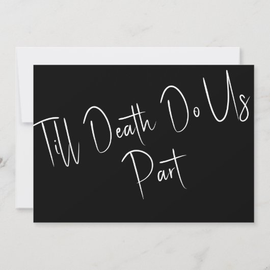 Bis zum Tod machen wir Teil Skelett Weiße Probe Einladung (Rückseite)