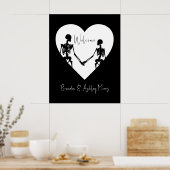 Bis zum Tod machen wir Teil Skelett Weiße Willkomm Poster (Küche)