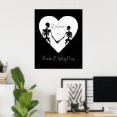 Bis zum Tod machen wir Teil Skelett Weiße Willkomm Poster (Heimbüro)