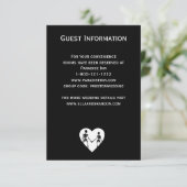 Bis zum Tod machen wir Teil Skelett weißes Gehäuse Einladung (Stehend Vorderseite)