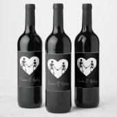 Bis zum Tod machen wir Teil Skelett Weißweinetiket Weinetikett (Flaschen)