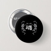 Bis zum Tod machen wir Teil Skelettdesign Button (Vorne & Hinten)
