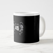 Bis zum Tod machen wir Teil Skelettdesign Jumbo-Tasse (Vorderseite Rechts)