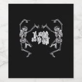 Bis zum Tod machen wir Teil Skelettdesign Weinetikett (Einzelnes Label)