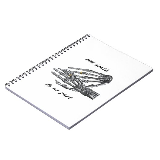 Bis zum Tod machen wir Teil Skelettgriff (Cream)-K Notizblock (Linke Seite)