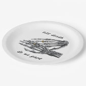 Bis zum Tod machen wir Teil Skelettgriff (Cream)-K Pappteller (Schrägansicht)