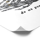 Bis zum Tod machen wir Teil Skelettgriff (Cream)-K Poster (Ecke)