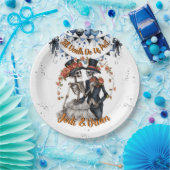 Bis zum Tod machen wir Teil Skelettketten Hallowee Pappteller (Party)