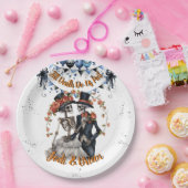 Bis zum Tod machen wir Teil Skelettketten Hallowee Pappteller (Party)