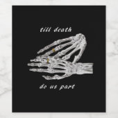 Bis zum Tod machen wir Teil Skelettklatsch Handzet Weinetikett (Einzelnes Label)