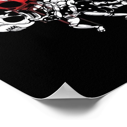 Bis zum Tod machen wir Teil - Skelettknochen für i Poster (Ecke)