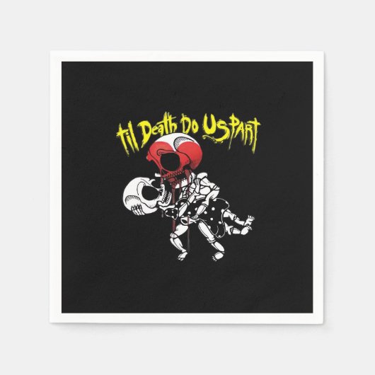 Bis zum Tod machen wir Teil - Skelettknochen für i Serviette (Vorderseite)