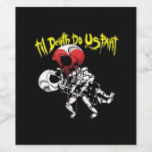 Bis zum Tod machen wir Teil - Skelettknochen für i Weinetikett (Einzelnes Label)