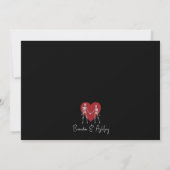 Bis zum Tod machen wir Teil Skeletton Couple Dusch Einladung (Rückseite)