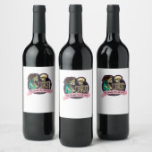 Bis zum Tod machen wir Teil Valentine Kunst - Spoo Weinetikett (Flaschen)