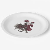 Bis zum Tod machen wir Teil - Viktorianisches Skel Pappteller (Schrägansicht)