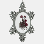 Bis zum Tod machen wir Teil - Viktorianisches Skel Schneeflocken Zinn-Ornament (Links)